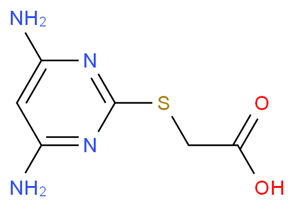 2-((4,6-diaminopyrimidin-2-yl)thio)acetic acid_分子结构_CAS_)