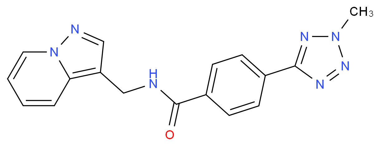 4-(2-methyl-2H-tetrazol-5-yl)-N-(pyrazolo[1,5-a]pyridin-3-ylmethyl)benzamide_分子结构_CAS_)