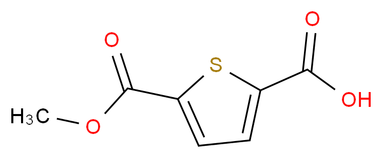 Thiophene-2,5-dicarboxylic acid monomethyl ester_分子结构_CAS_50340-79-9)