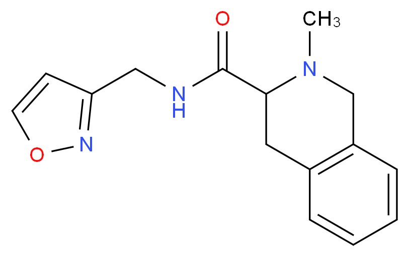 N-(isoxazol-3-ylmethyl)-2-methyl-1,2,3,4-tetrahydroisoquinoline-3-carboxamide_分子结构_CAS_)