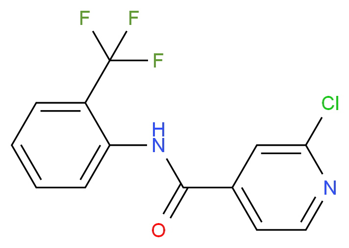 2-Chloro-N-[2-(trifluoromethyl)phenyl]pyridine-4-carboxamide_分子结构_CAS_1040055-59-1)