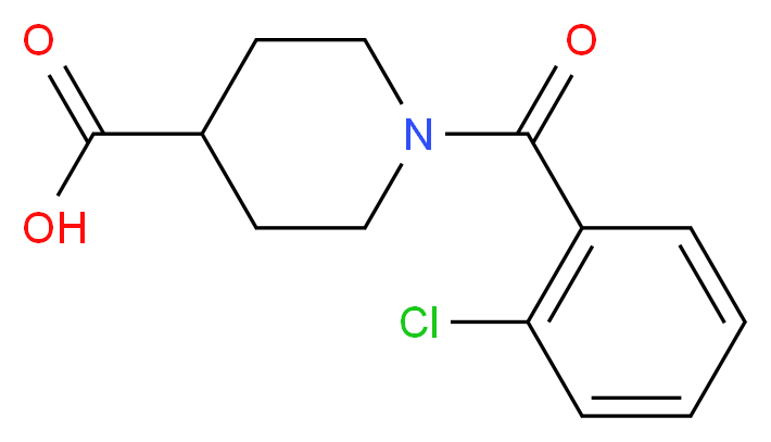 1-(2-chlorobenzoyl)piperidine-4-carboxylic acid_分子结构_CAS_352673-16-6)