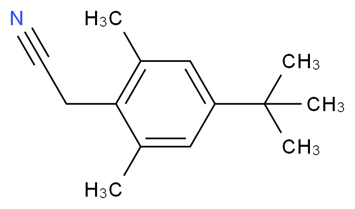 2-(4-tert-butyl-2,6-dimethylphenyl)acetonitrile_分子结构_CAS_84803-57-6