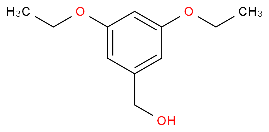 3,5-二乙氧基苯甲醇_分子结构_CAS_198623-56-2)