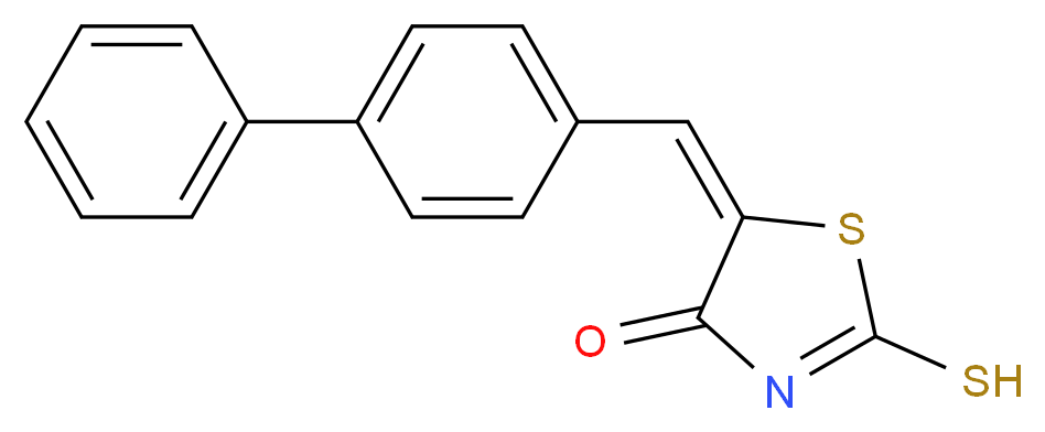 (5E)-5-[(4-phenylphenyl)methylidene]-2-sulfanyl-4,5-dihydro-1,3-thiazol-4-one_分子结构_CAS_110932-40-6