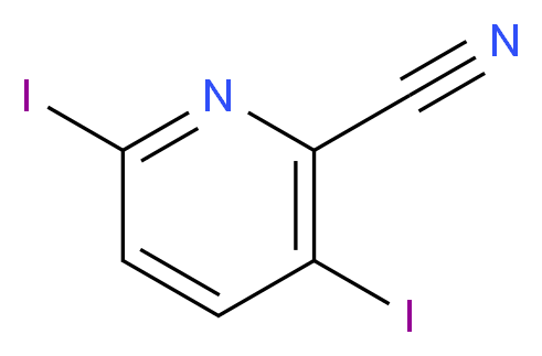 3,6-diiodopyridine-2-carbonitrile_分子结构_CAS_827616-53-5