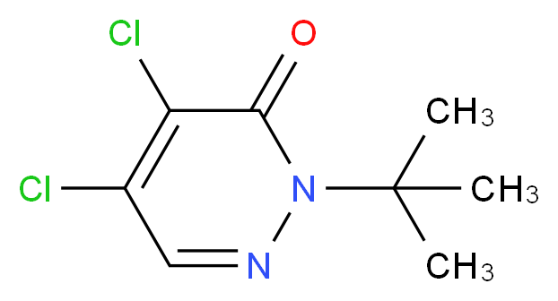 2-(tert-Butyl)-4,5-dichloropyridazin-3(2H)-one_分子结构_CAS_)