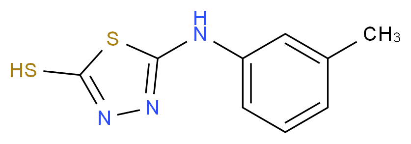 5-[(3-methylphenyl)amino]-1,3,4-thiadiazole-2-thiol_分子结构_CAS_52494-32-3