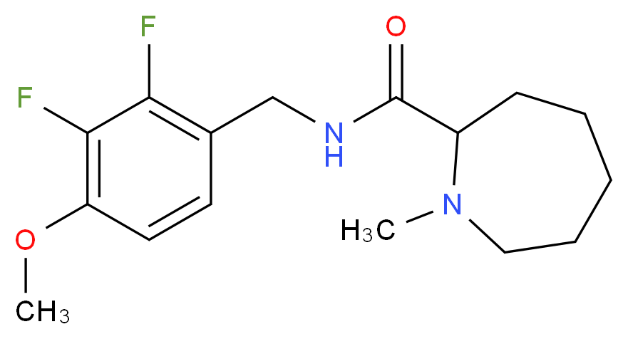 N-(2,3-difluoro-4-methoxybenzyl)-1-methylazepane-2-carboxamide_分子结构_CAS_)