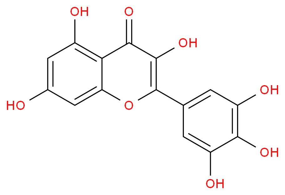 3,5,7-trihydroxy-2-(3,4,5-trihydroxyphenyl)-4H-chromen-4-one_分子结构_CAS_529-44-2