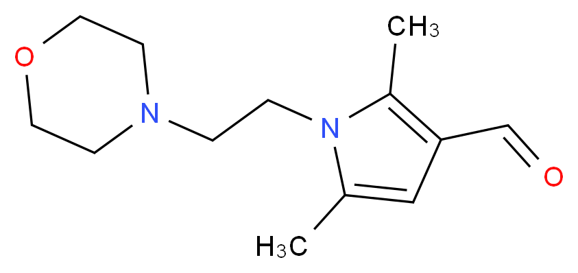 2,5-dimethyl-1-[2-(morpholin-4-yl)ethyl]-1H-pyrrole-3-carbaldehyde_分子结构_CAS_)