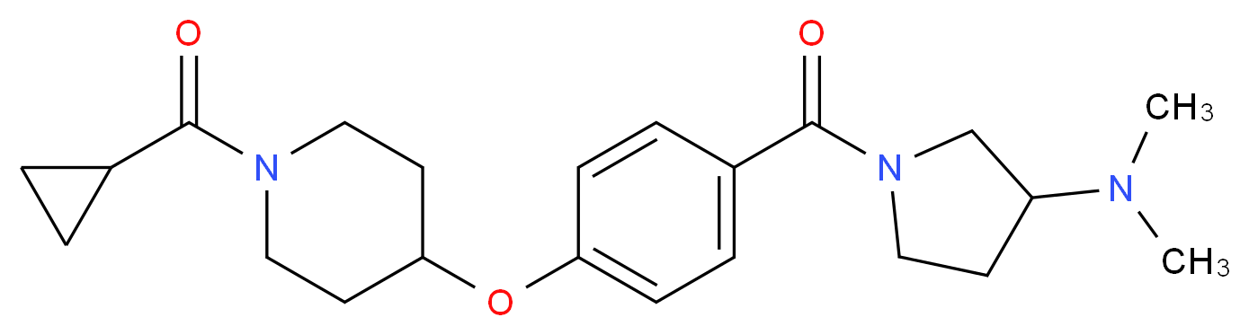 1-(4-{[1-(cyclopropylcarbonyl)-4-piperidinyl]oxy}benzoyl)-N,N-dimethyl-3-pyrrolidinamine_分子结构_CAS_)