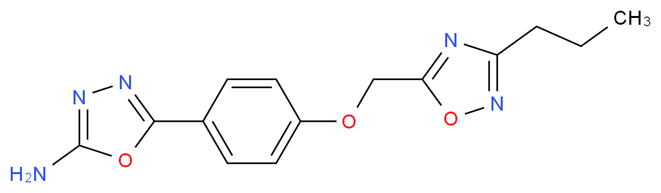 5-{4-[(3-propyl-1,2,4-oxadiazol-5-yl)methoxy]phenyl}-1,3,4-oxadiazol-2-amine_分子结构_CAS_)
