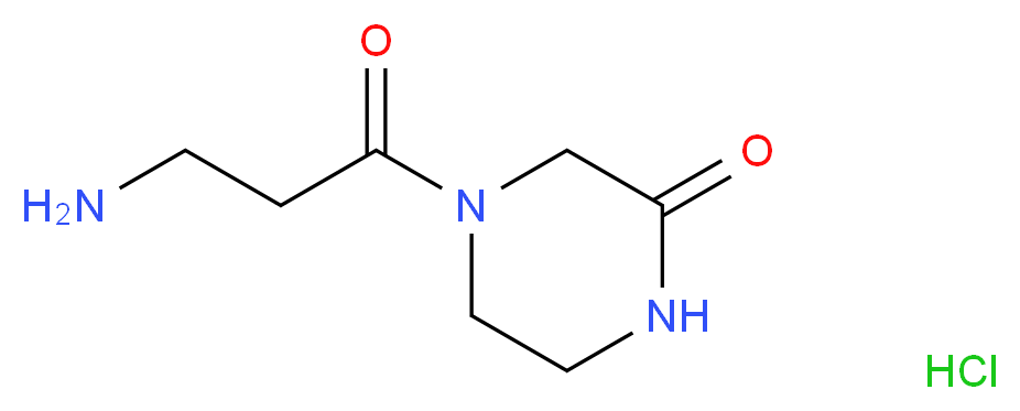 4-(3-Aminopropanoyl)-2-piperazinone hydrochloride_分子结构_CAS_)
