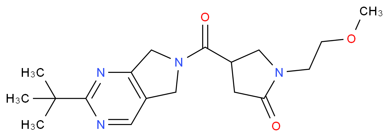 4-[(2-tert-butyl-5,7-dihydro-6H-pyrrolo[3,4-d]pyrimidin-6-yl)carbonyl]-1-(2-methoxyethyl)pyrrolidin-2-one_分子结构_CAS_)