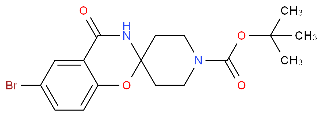 tert-butyl 6-bromo-4-oxo-3,4-dihydro-1'H-spiro[1,3-benzoxazine-2,4'-piperidine]-1'-carboxylate_分子结构_CAS_690632-05-4)