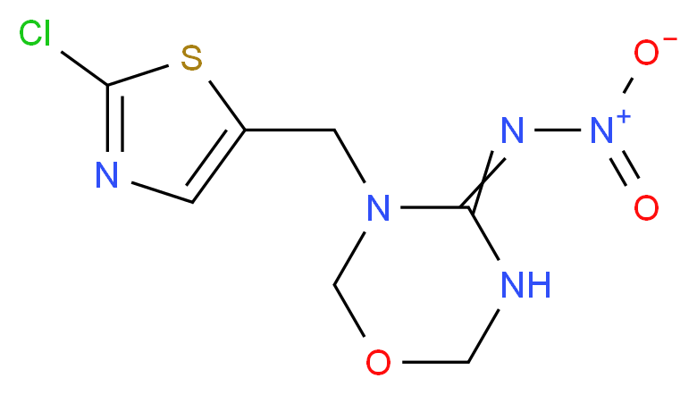 3-[(2-chloro-1,3-thiazol-5-yl)methyl]-N-nitro-1,3,5-oxadiazinan-4-imine_分子结构_CAS_171103-04-1