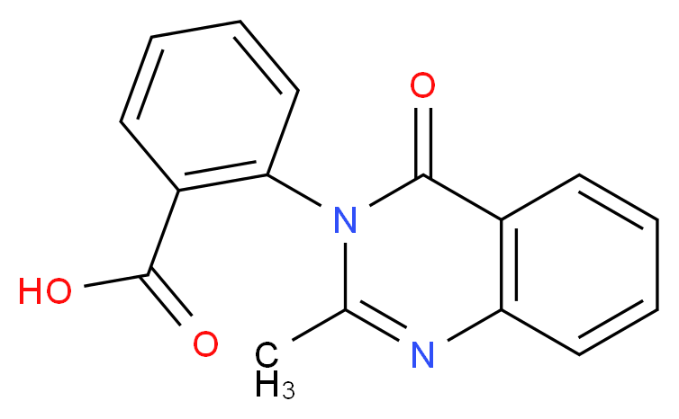 2-(2-methyl-4-oxo-3,4-dihydroquinazolin-3-yl)benzoic acid_分子结构_CAS_4005-06-5