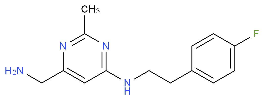 6-(aminomethyl)-N-[2-(4-fluorophenyl)ethyl]-2-methylpyrimidin-4-amine_分子结构_CAS_)