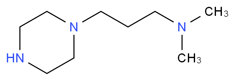 1-(3-二甲胺基丙基)哌嗪_分子结构_CAS_877-96-3)