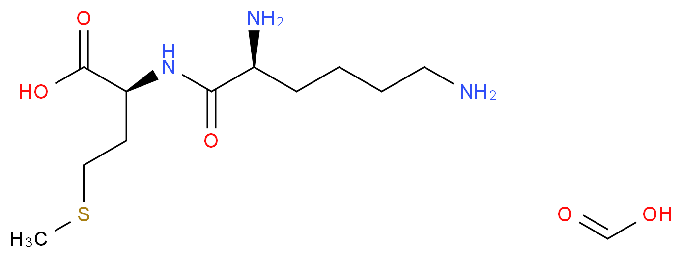 (2S)-2-[(2S)-2,6-diaminohexanamido]-4-(methylsulfanyl)butanoic acid; formic acid_分子结构_CAS_103404-63-3