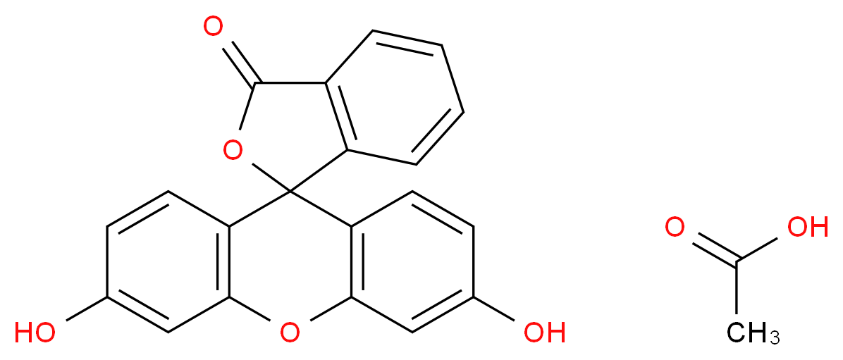 3',6'-dihydroxy-3H-spiro[2-benzofuran-1,9'-xanthene]-3-one; acetic acid_分子结构_CAS_72088-94-9