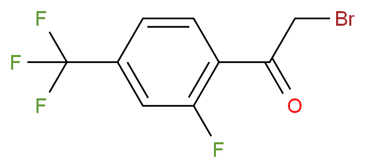 2-bromo-1-[2-fluoro-4-(trifluoromethyl)phenyl]ethan-1-one_分子结构_CAS_537050-12-7