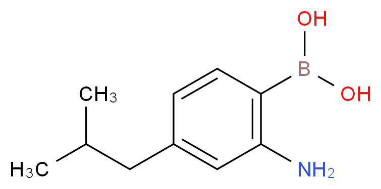 [2-amino-4-(2-methylpropyl)phenyl]boronic acid_分子结构_CAS_153624-54-5