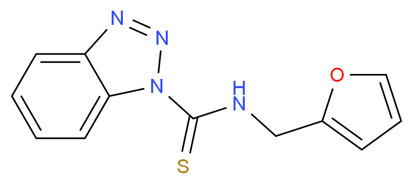 N-(呋喃-2-基甲基)-1H-苯并三唑-1-硫代酰胺_分子结构_CAS_690634-08-3)