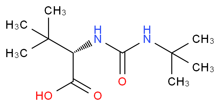 (2S)-2-[(tert-butylcarbamoyl)amino]-3,3-dimethylbutanoic acid_分子结构_CAS_101968-85-8