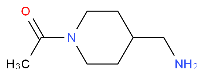 1-[4-(aminomethyl)piperidin-1-yl]ethan-1-one_分子结构_CAS_)