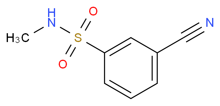 3-cyano-N-methylbenzene-1-sulfonamide_分子结构_CAS_56542-62-2