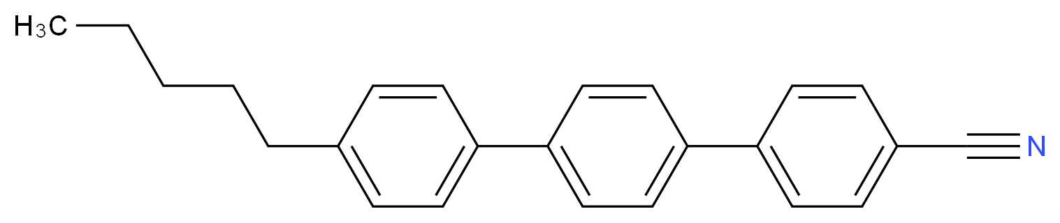 4-[4-(4-pentylphenyl)phenyl]benzonitrile_分子结构_CAS_54211-46-0