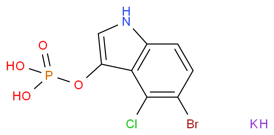 5-溴-4-氯-3-吲哚磷酸 二钾盐_分子结构_CAS_102185-49-9)