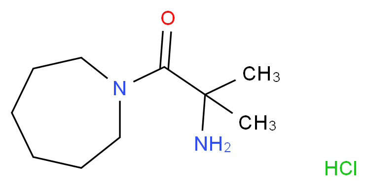 2-Amino-1-(1-azepanyl)-2-methyl-1-propanone hydrochloride_分子结构_CAS_)