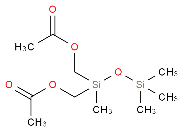 BIS(ACETOXY METHYL) TETRAMETHYLDISILOXANE_分子结构_CAS_5360-04-3)