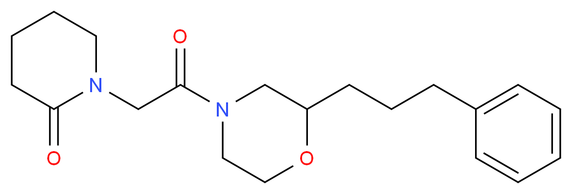 1-{2-oxo-2-[2-(3-phenylpropyl)-4-morpholinyl]ethyl}-2-piperidinone_分子结构_CAS_)
