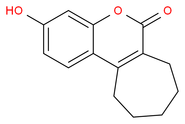 3-hydroxy-6H,7H,8H,9H,10H,11H-cyclohepta[c]chromen-6-one_分子结构_CAS_83688-44-2