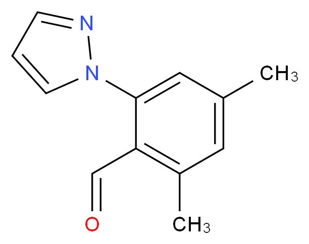 2,4-dimethyl-6-(1H-pyrazol-1-yl)benzaldehyde_分子结构_CAS_1015845-86-9