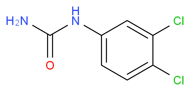 (3,4-dichlorophenyl)urea_分子结构_CAS_2327-02-8