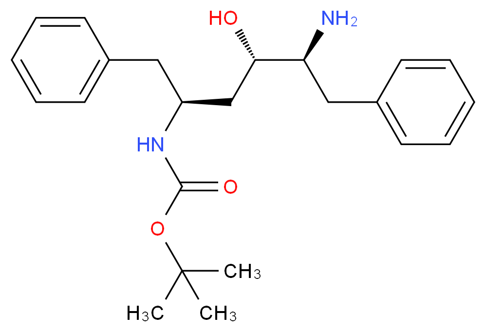 tert-Butyl ((2S,4S,5S)-5-aMino-4-hydroxy-1,6-diphenylhexan-2-yl)carbaMate_分子结构_CAS_144163-85-9)