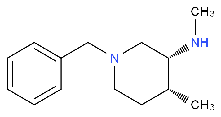 (3R,4R)-1-benzyl-N,4-dimethylpiperidin-3-amine_分子结构_CAS_477600-70-7