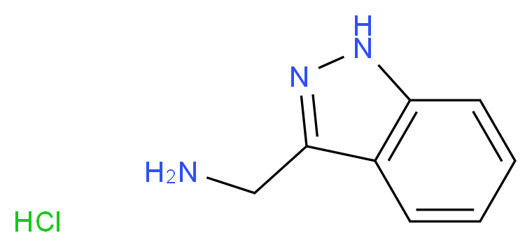 1H-INDAZOL-3-YLMETHYLAMINE HCL_分子结构_CAS_117891-16-4)