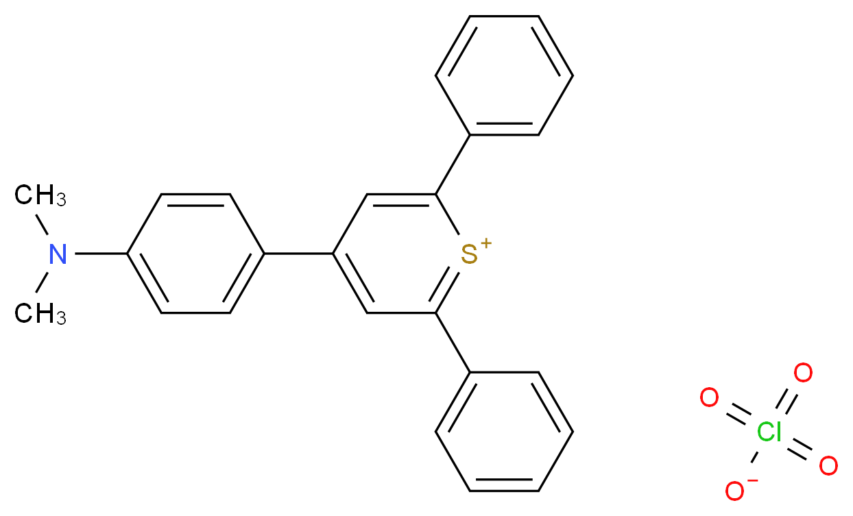 4-[4-(dimethylamino)phenyl]-2,6-diphenyl-1λ<sup>4</sup>-thiopyran-1-ylium perchlorate_分子结构_CAS_14039-00-0