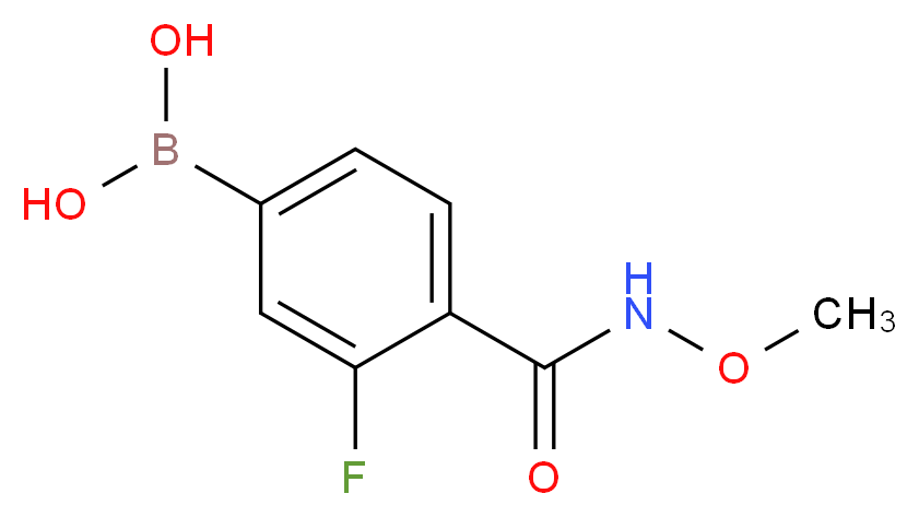 [3-fluoro-4-(methoxycarbamoyl)phenyl]boronic acid_分子结构_CAS_913835-58-2