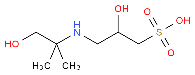 2-Hydroxy-3-((1-hydroxy-2-methylpropan-2-yl)amino)propane-1-sulfonic acid_分子结构_CAS_68399-79-1)