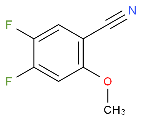 4,5-difluoro-2-methoxybenzonitrile_分子结构_CAS_425702-28-9