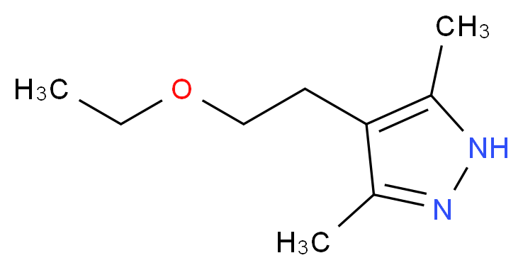 3,5-Dimethyl-4-ethoxyethyl-1H-pyrazole_分子结构_CAS_79379-03-6)