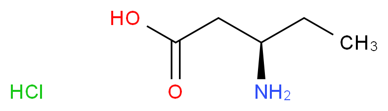 (R)-3-AMinopentanoic acid hydrochloride_分子结构_CAS_952650-02-1)