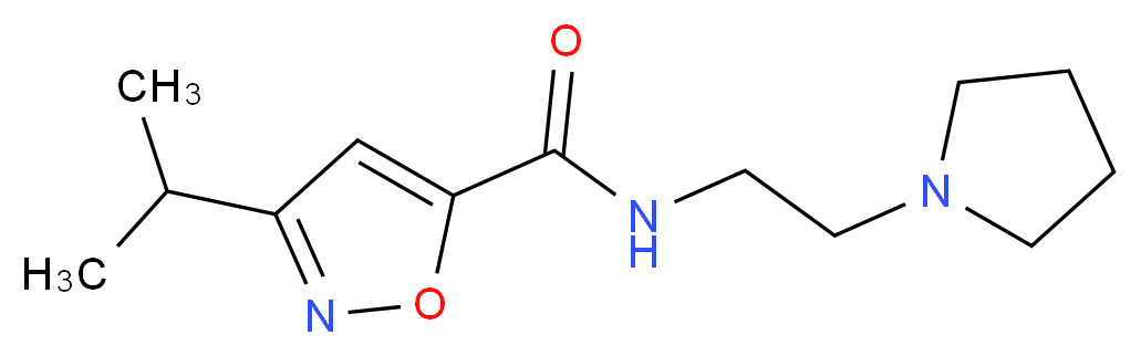 3-isopropyl-N-[2-(1-pyrrolidinyl)ethyl]-5-isoxazolecarboxamide_分子结构_CAS_)